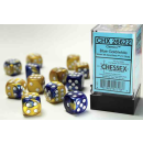 Gemini 16mm d6 Blue-Gold/white Dice Block (12 dice)