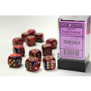 Gemini 16mm d6 Purple-Red/gold Dice Block (12 dice)