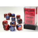 Gemini 16mm d6 Blue-Red/gold Dice Block (12 dice)