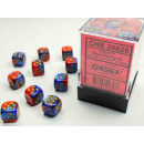 Gemini 12mm d6 Blue-Red/gold Dice Block (36 dice)