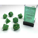 Vortex Polyhedral Green/gold 7-Die Set