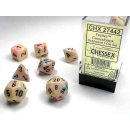 Festive Polyhedral Circus/black 7-Die Set