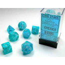 Cirrus Polyhedral Aqua/silver 7-Die Set