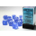 Frosted 16mm d6 Blue/white Dice Block (12 dice)