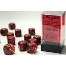 Vortex 16mm d6 Burgundy/gold Dice Block (12 dice)