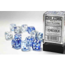 Nebula 16mm d6 Dark Blue/white Dice Block (12 dice)