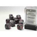 Velvet 16mm d6 Black/red Dice Block (12 dice)