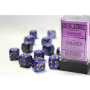 Lustrous 16mm d6 Purple/gold Dice Block (12 dice)