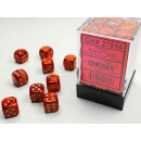 Scarab 12mm d6 Scarlet/gold Dice Block (36 dice)
