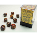 Lustrous 12mm d6 Gold/silver Dice Block (36 dice)