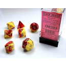 Gemini Polyhedral Red-Yellow/silver 7-Die Set