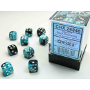 Gemini 12mm d6 Black-Shell/white Dice Block (36 dice)