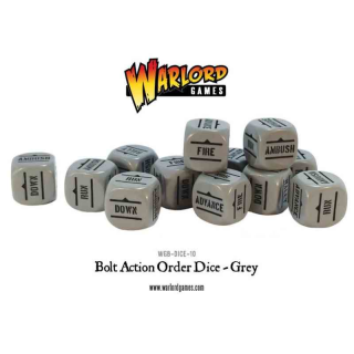 Bolt Action Order Dice - Grey (12)