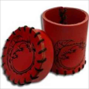Dragon Leather Dice Cup: Red