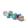 16mm Metal Polyhedral Dice Set: Torched Rainbow