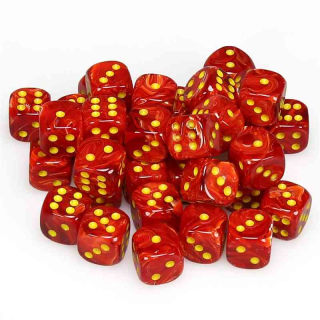 Vortex 12mm d6 Red/Yellow Dice Block (36 dice)