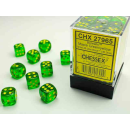 Borealis 12mm d6 Maple Green/yellow Dice Block (36 dice)