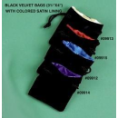 Velvet Dice Bag Blue Inside / Black Outside (small)