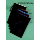 Velvet Dice Bag Purple Inside / Black Outside (large)