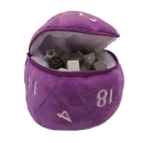 D20 Plush Dice Bag - Purple