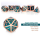 Metal & Enamel Dice Set Teal & Copper (7)