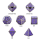 Metal & Enamel Dice Set Grape & Gunmetal (7)