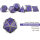 Metal & Enamel Dice Set Grape & Gunmetal (7)