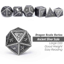 Metal & Enamel Dice Set Knight (7)