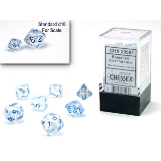 Borealis Mini-Polyhedral Icicle/light blue Luminary 7-Die Set