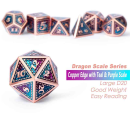 Metal & Enamel Dice Set Mermaid (7)