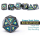 Metal & Enamel Dice Set Atlantis (7)
