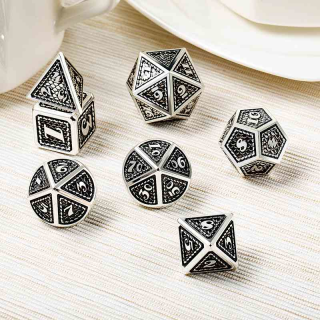 Metal & Enamel Dice Set Cowboy (7)