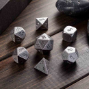 Metal & Enamel Dice Set Crude Iron (7)