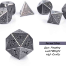 Metal & Enamel Dice Set Crude Iron (7)