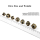 Metal & Enamel Dice Set Black & Gold (7)