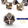 Metal & Enamel Dice Set Blue & Gold (7)