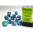 Festive 16mm d6 Waterlily/white Dice Block (12 dice)