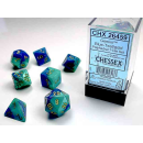 Gemini Polyhedral Blue-Teal/gold 7-Die Set