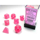 Frosted Polyhedral Pink/white 7-Die Set