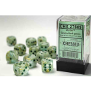 Marble 16mm d6 Green/dark green Dice Block (12 dice)