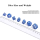 Metal & Enamel Dice Set Azure & Silver (7)