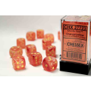 Ghostly Glow 16mm d6 Orange/yellow Dice Block (12 dice)