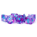 16mm Resin Polyhedral Dice Set: Unicorn Violet Infusion