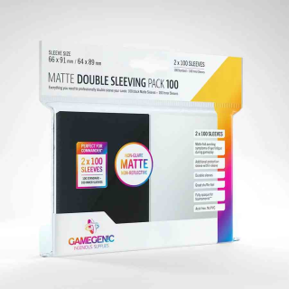 MATTE Double Sleeving Pack 100 Clear/Black