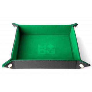 Velvet Folding Dice Tray Green