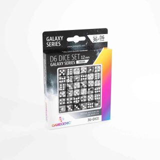 D6 Dice Set 12mm - Galaxy Series Moon