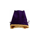 Small Velvet Dice Bag: Purple w/ Gold Satin