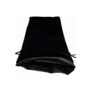 Large Velvet Dice Bag: Black w/ Black Satin