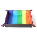 Velvet Folding Dice Tray Watercolor Rainbow