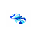 Silicone Round Dice Case: Blue/White/Light Blue